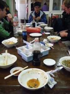 überreste eines mahls